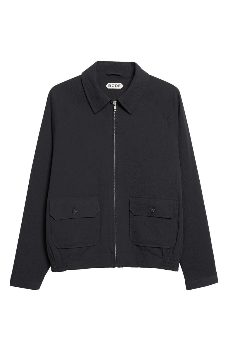 Bode Seersucker Coach's Jacket, Main, color, Dark Navy