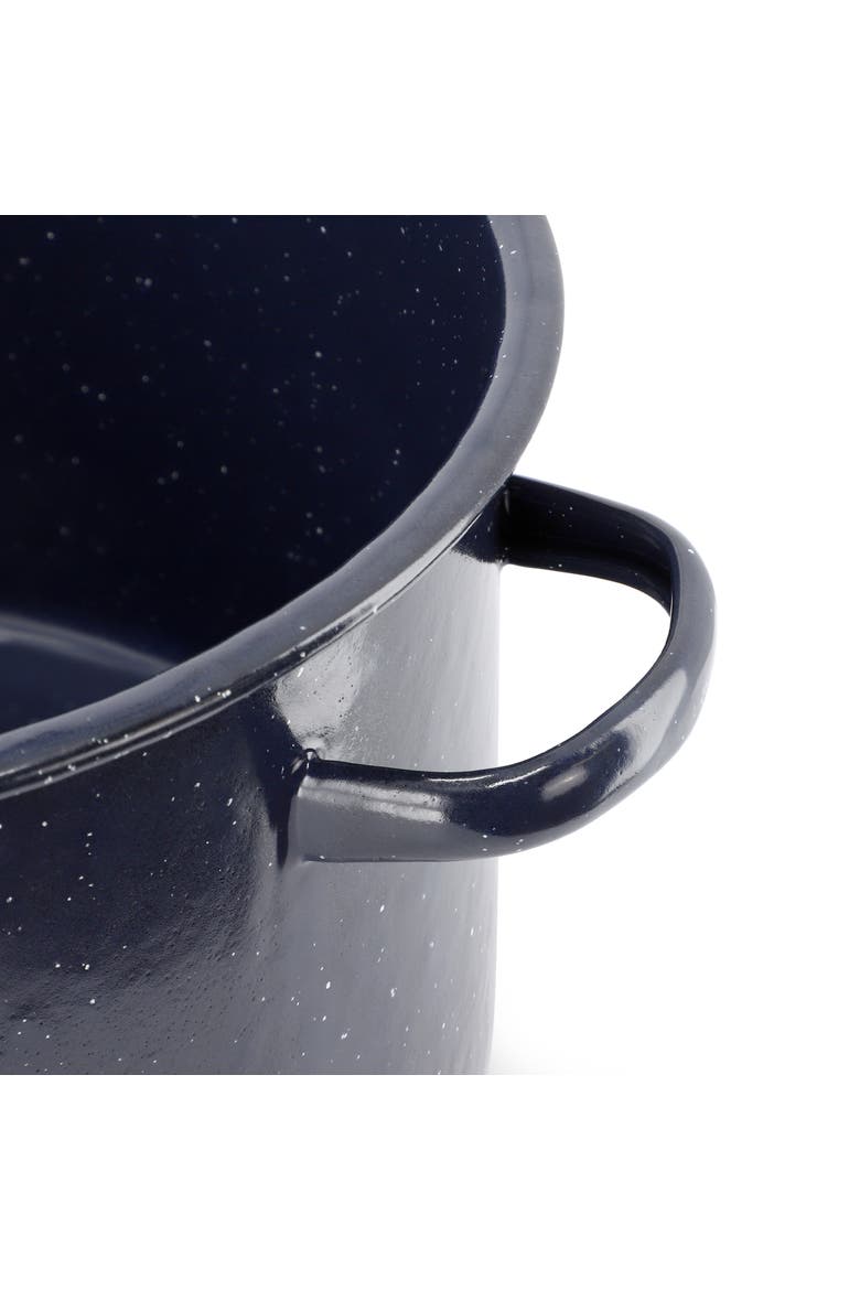 Castillo 11 Quart Enamel on Steel Stock Pot with Lid, Alternate, color, Blue
