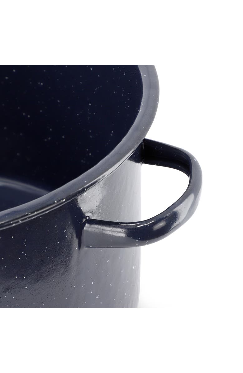 OSTER Castillo 11 Quart Enamel on Steel Stock Pot with Lid, Alternate, color, Blue