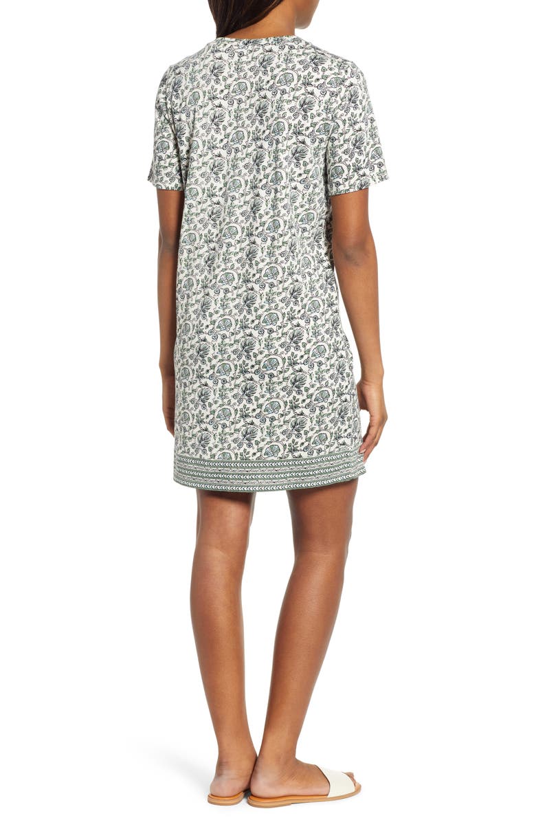 Lucky Brand Woodblock T-Shirt Dress, Alternate, color, 