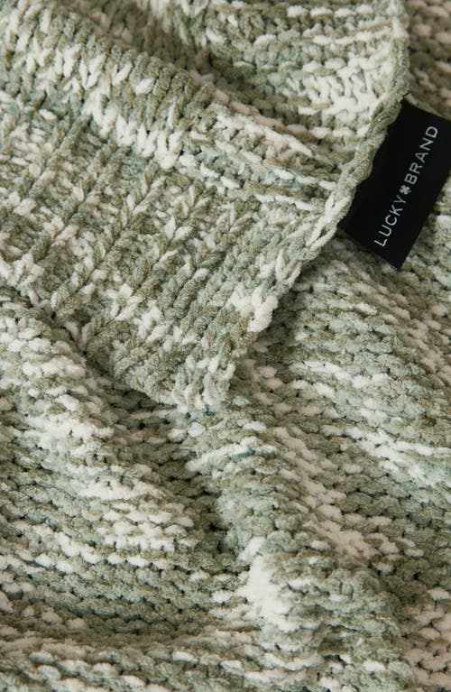 Lucky Brand Logan Chenille Blanket In Green