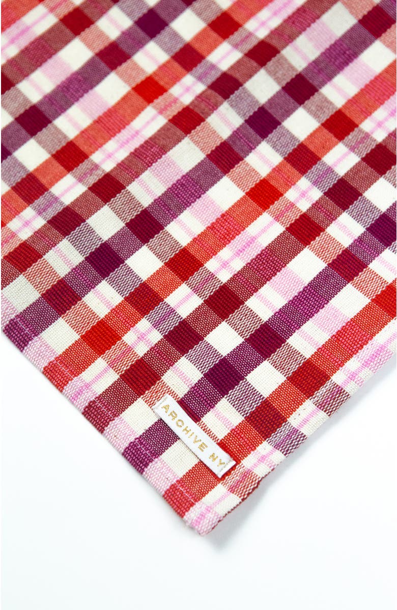 Archive New York Noel Red Plaid Cotton Napkins, Set of 4, Alternate, color,
