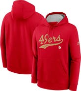 Nike Men's Nike Scarlet San Francisco 49ers Rewind Club Logo Pullover Hoodie