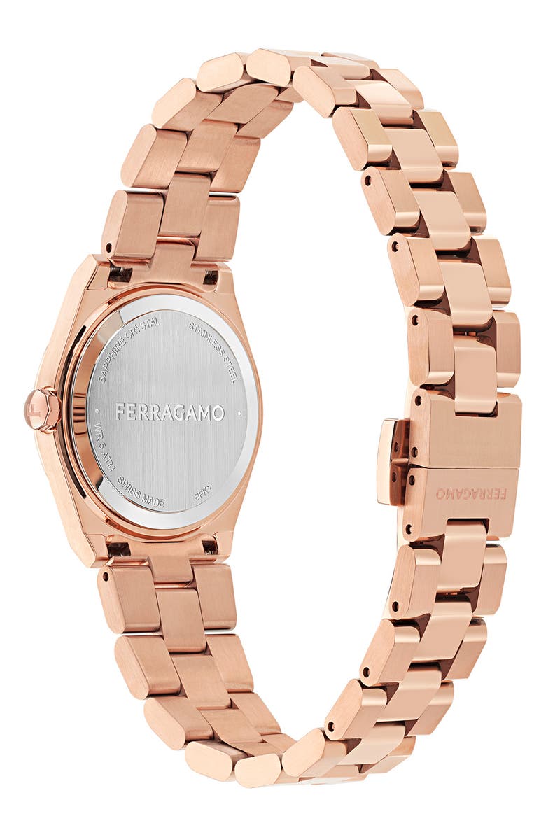 FERRAGAMO Vega Upper East 2 Diamond Bracelet Watch, 28mm, Alternate, color,