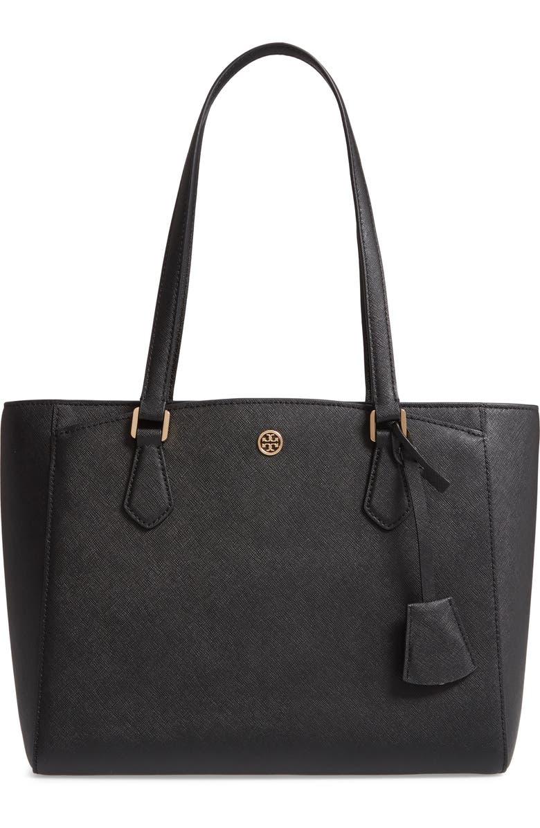 Tory Burch Small Robinson Saffiano Leather Tote, Main, color,