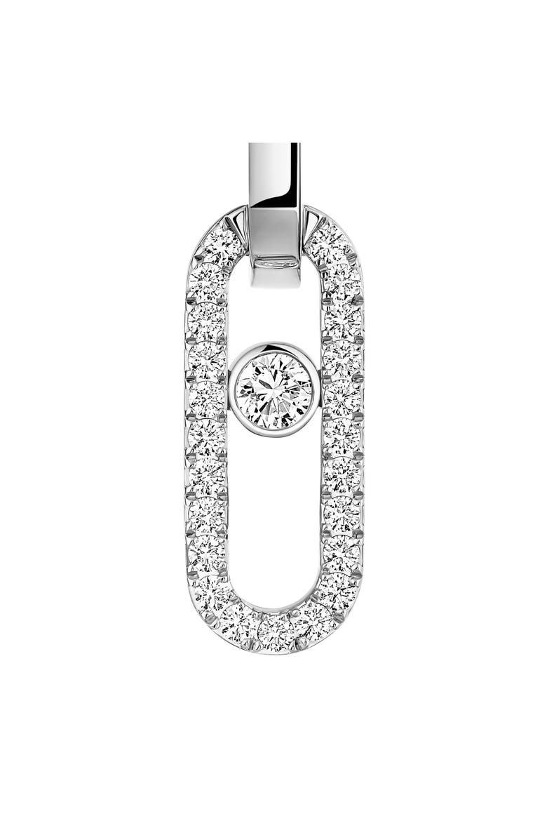 Move Link Diamond Drop Earrings, Alternate, color, WHITE GOLD