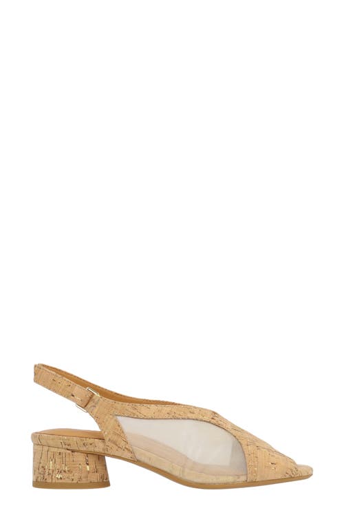 L'amour Des Pieds Estefana Slingback Sandal In Natural/gold