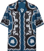 Versace La Coupe des Dieux Silk Camp Shirt