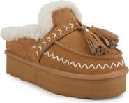 Vintage Havana Charm Faux Shearling Lined Platform Slipper