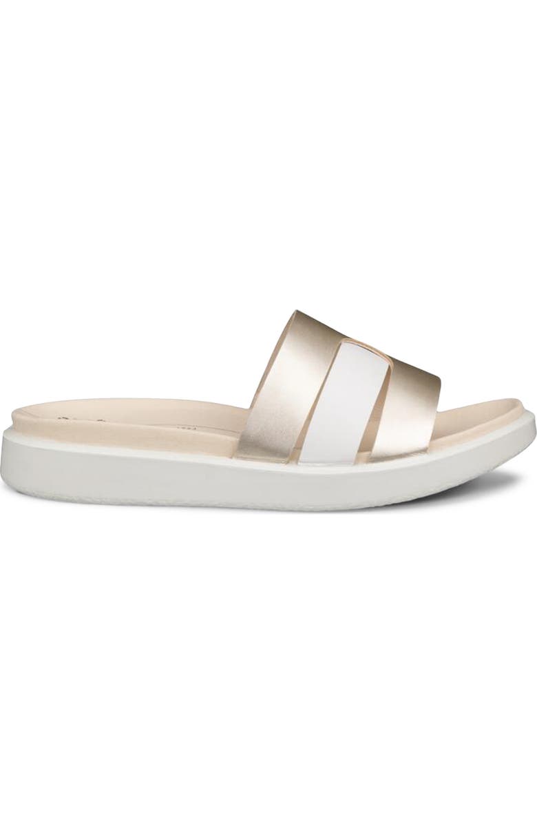 ECCO Flowt Oasis Slide Sandal, Alternate, color, White/ Pure White Gold