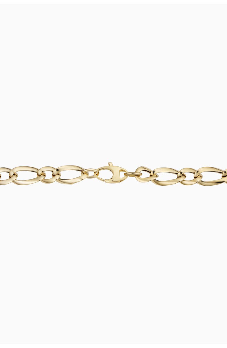 Oradina 14K Yellow Gold 1956 Alternating Link Bracelet, Alternate, color, 