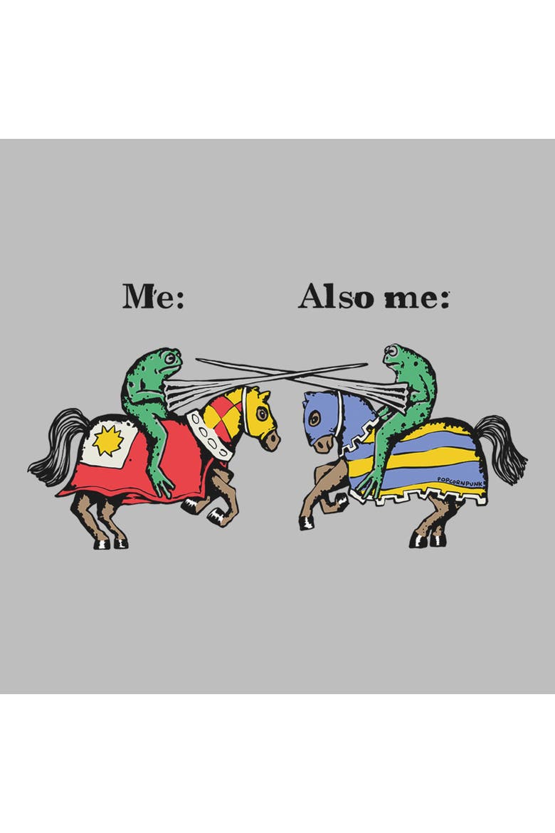 Men's Lost Gods Jousting Frogs  Graphic T-Shirt, Alternate, color, Sport Grey