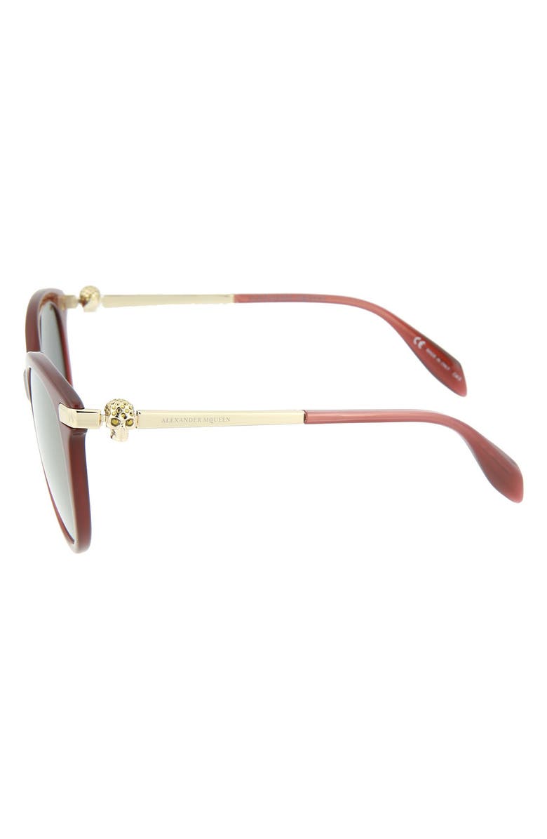 McQueen Alexander McQueen 53mm Oval Sunglasses, Alternate, color,