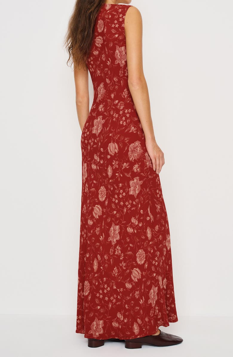 Reformation Prescott Floral Column Maxi Dress, Alternate, color, Tudor Rose