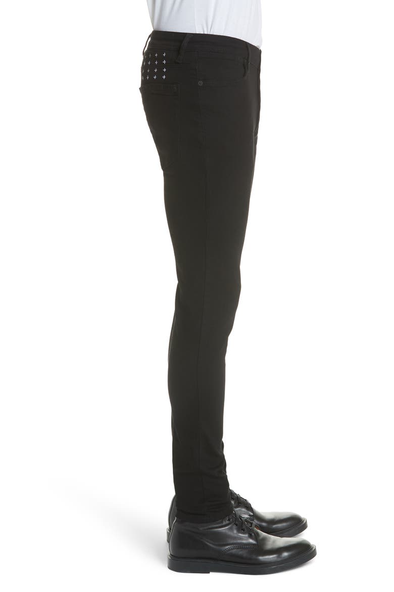 Van Winkle Black Rebel Skinny Fit Jeans, Alternate, color, BLACK