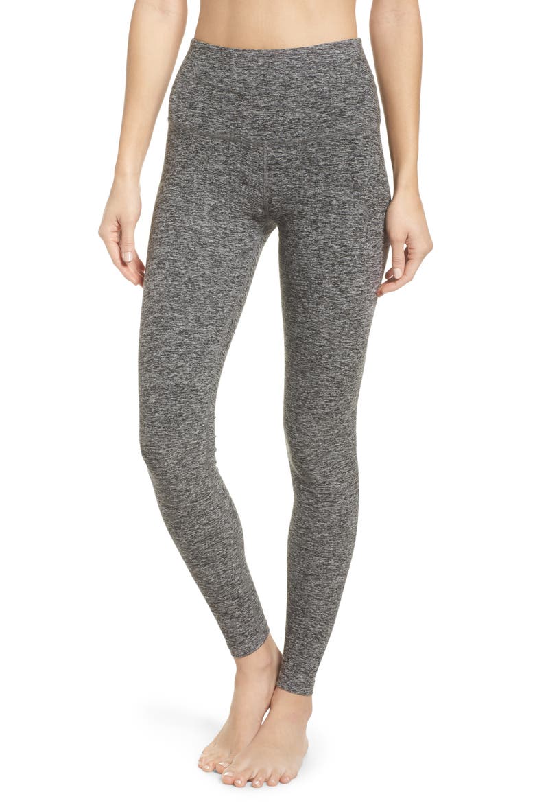 High Waist Leggings, Main, color, BLACK SPACE DYE