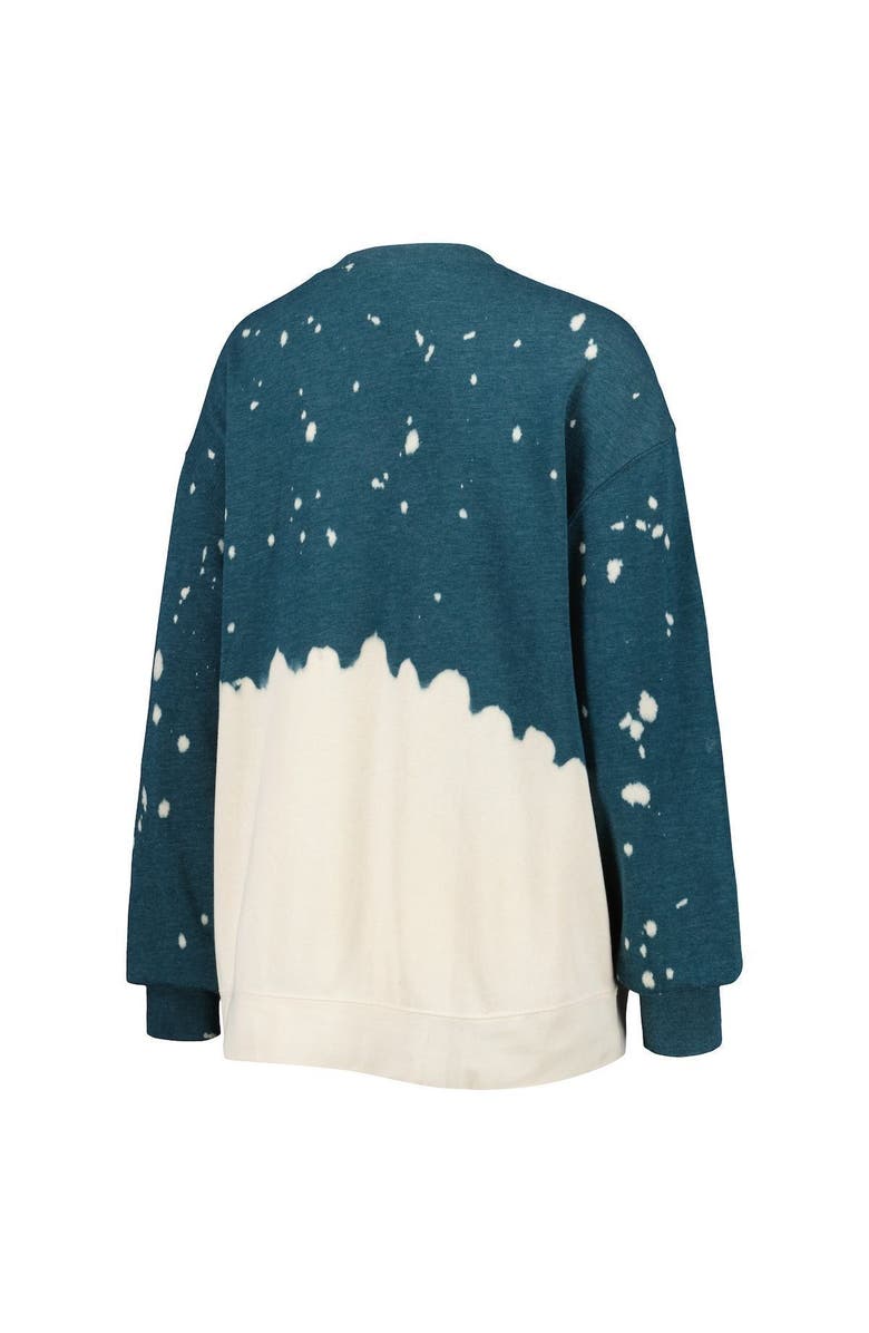 GAMEDAY COUTURE Women's Gameday Couture Green Oregon Ducks Twice As Nice Faded Dip-Dye Pullover Long Sleeve Top, Alternate, color, 