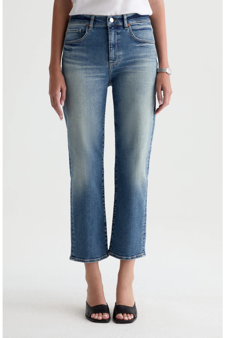Brinley Mid Rise Crop Straight Leg Jeans, Main, color, 15 YEARS BOUQUET