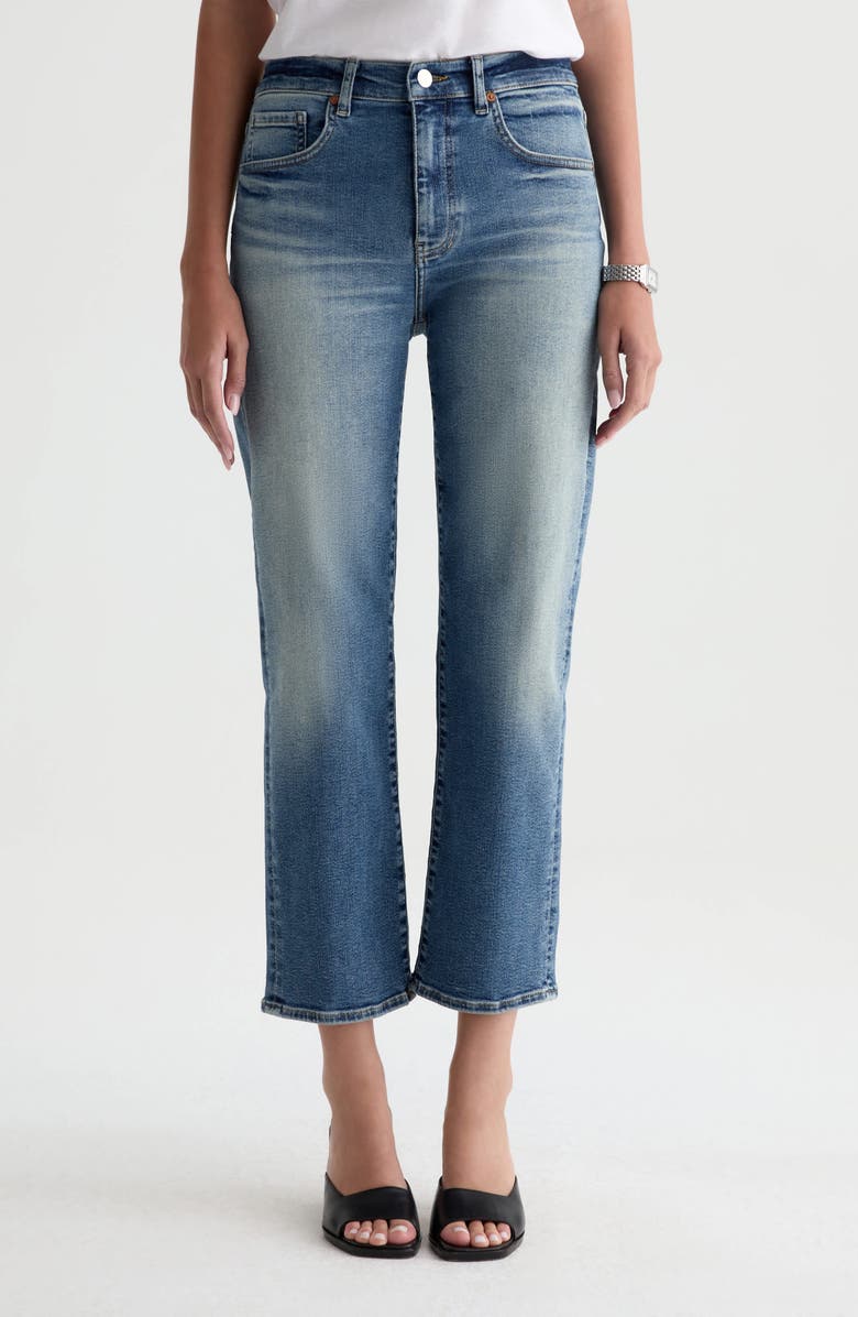 AG Brinley Mid Rise Crop Straight Leg Jeans, Main, color, 15 Years Bouquet