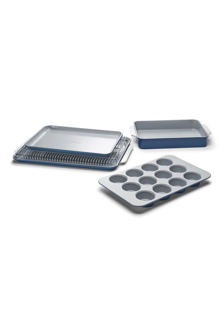 Nontoxic Ceramic 5-Piece Bakeware Set, Main, color, NAVY