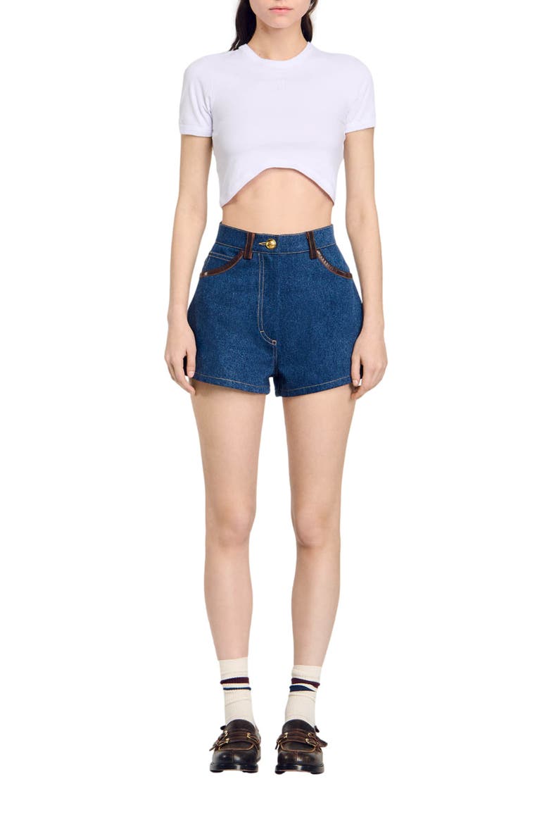 Cropped T-shirt, Alternate, color, White