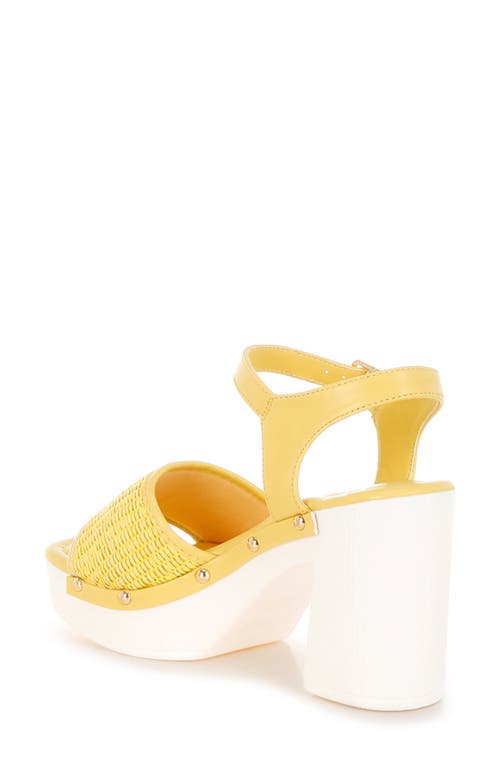 Rag & Co Mazaro Platform Sandal In Yellow