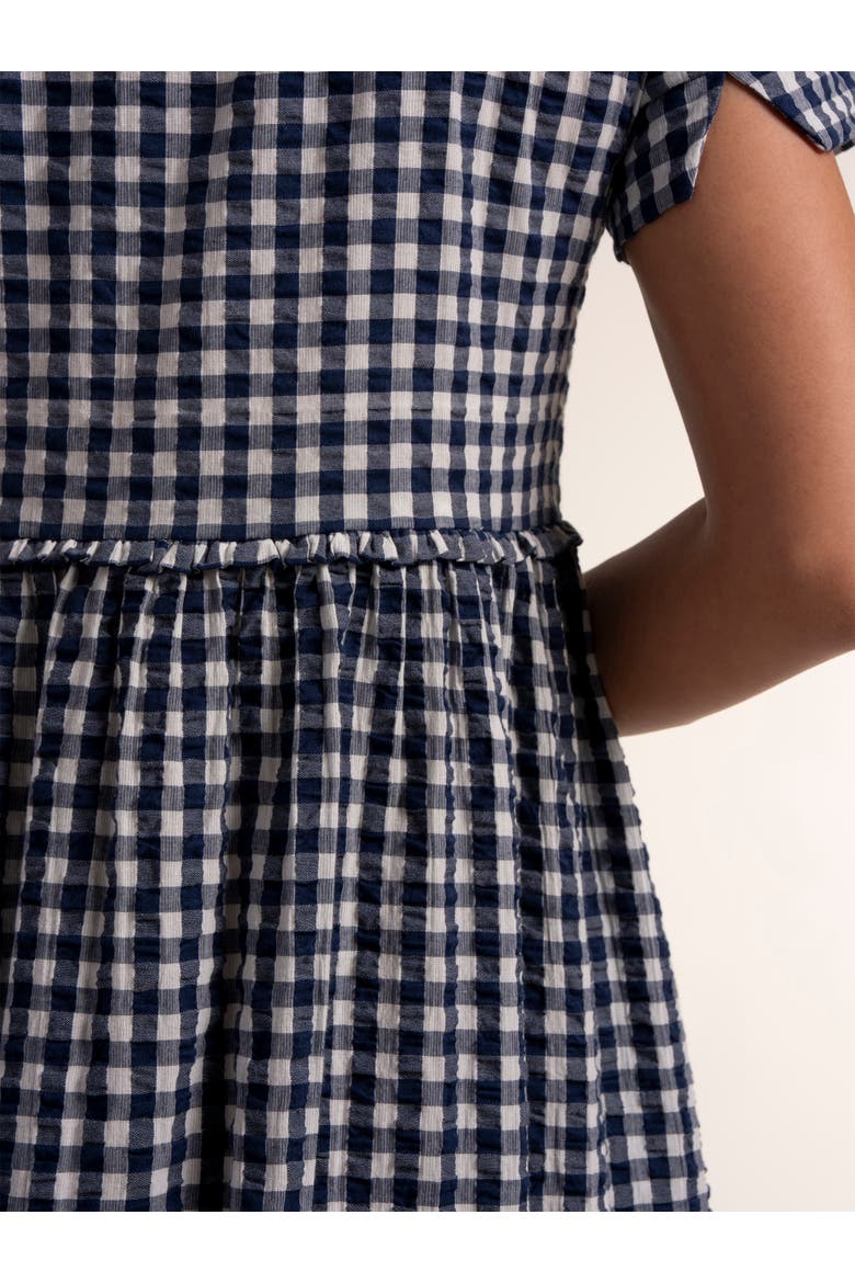 Perla Gingham Midi Dress, Alternate, color, Blue