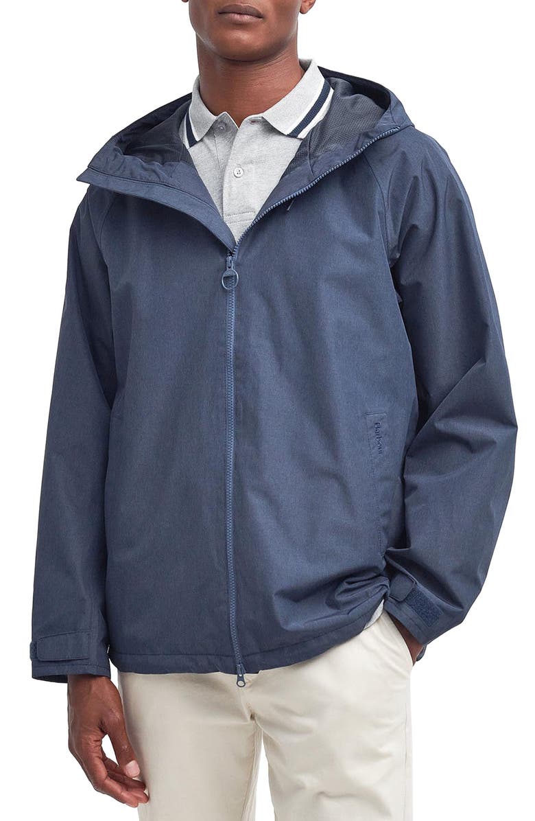 Barbour Lorton Waterproof Hooded Jacket, Main, color,