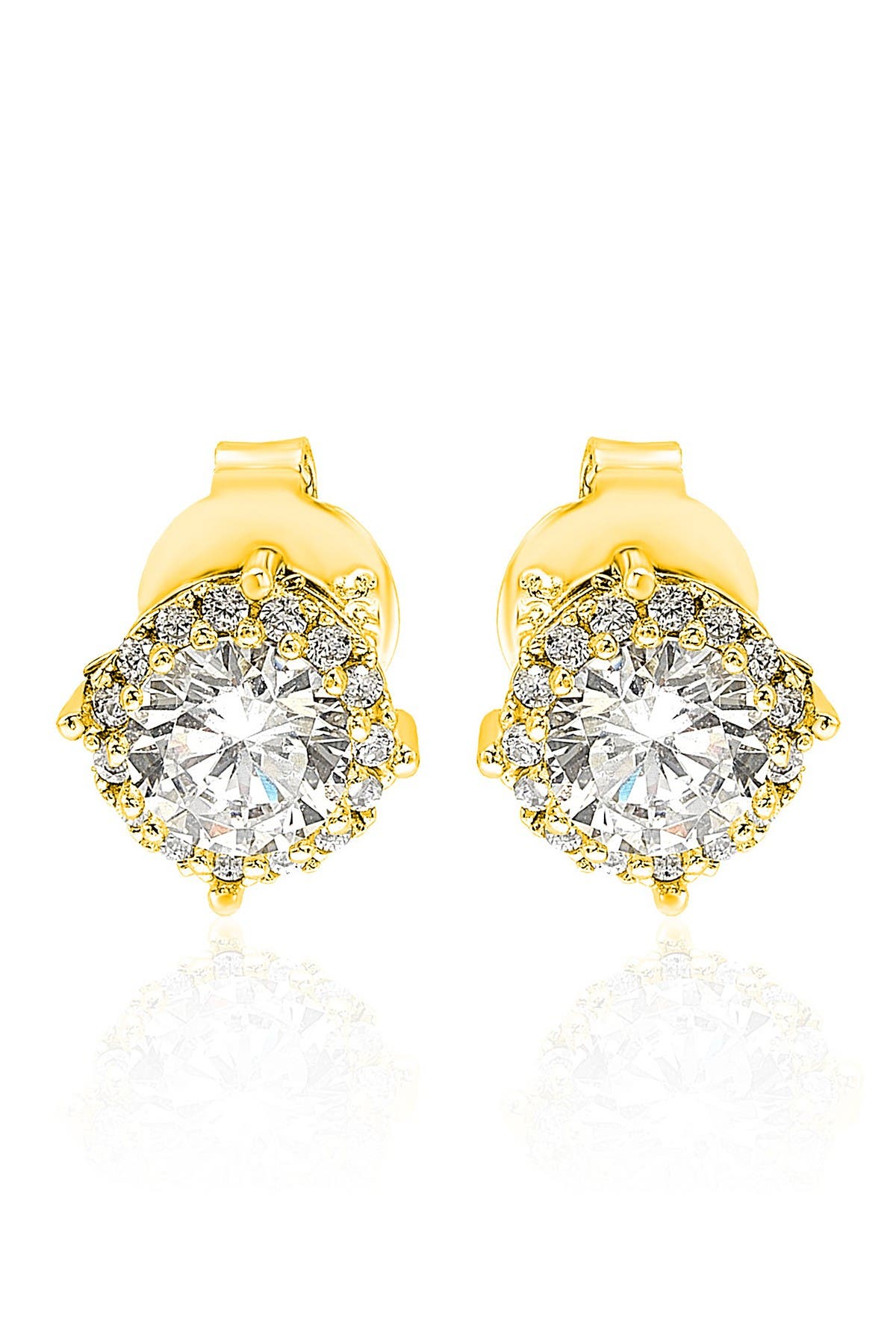 SUZY LEVIAN Gold Sterling Silver Cubic Zirconia Stud Earrings