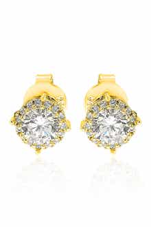 SUZY LEVIAN Gold Sterling Silver Cubic Zirconia Stud Earrings