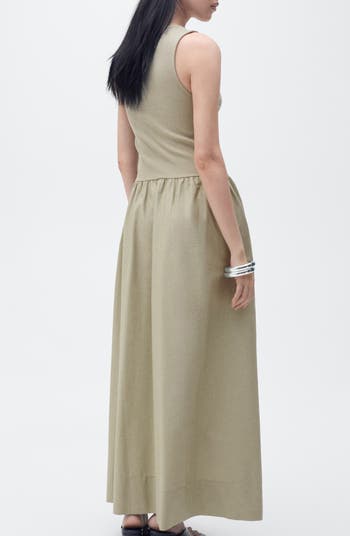 Valvi Mixed Media Maxi Dress