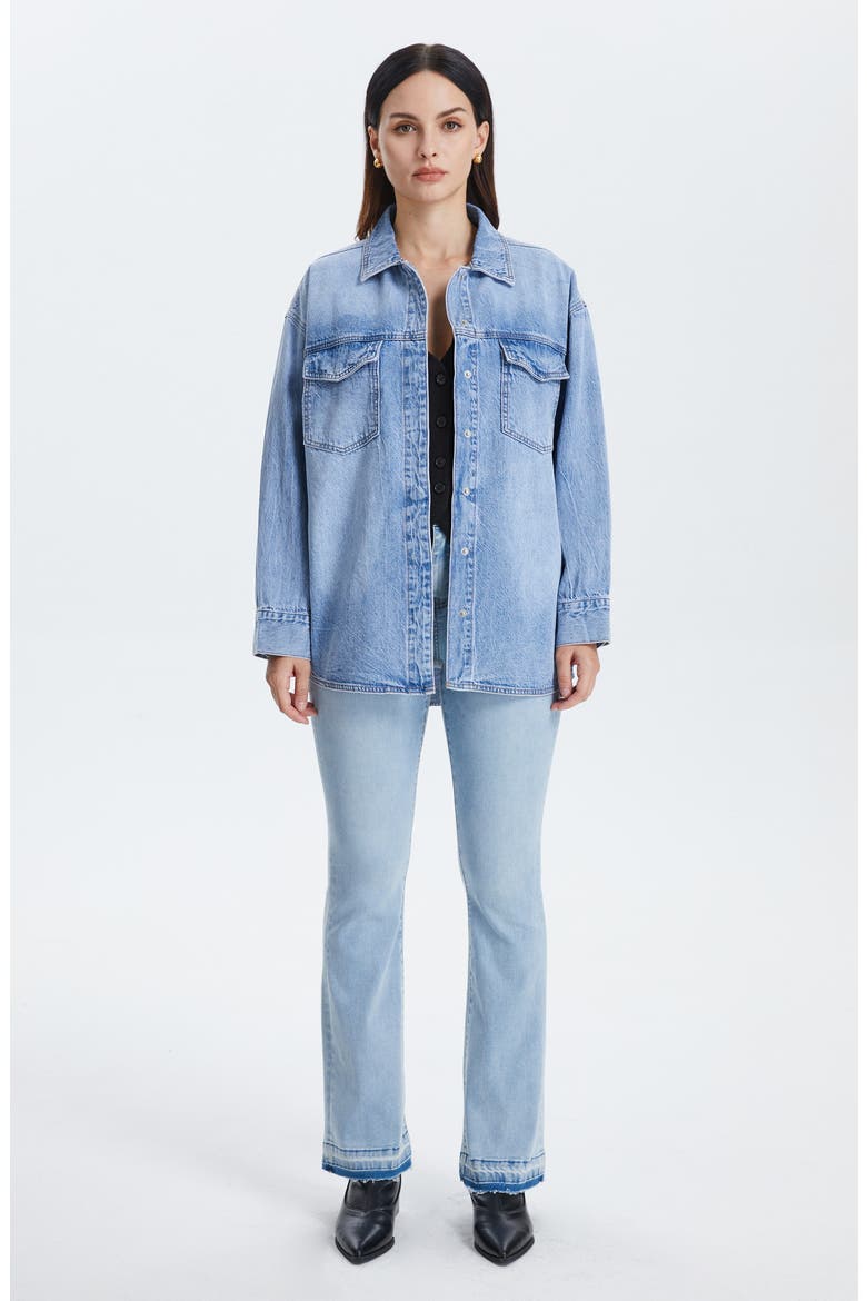 Oversize Denim Shirt Jacket, Alternate, color, LOFTY