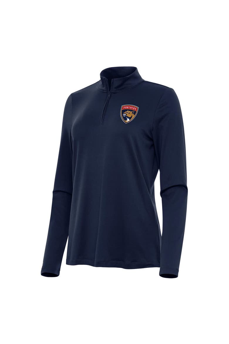 Women's Antigua Navy Florida Panthers Reprocess Quarter-Zip Top, Alternate, color, Navy