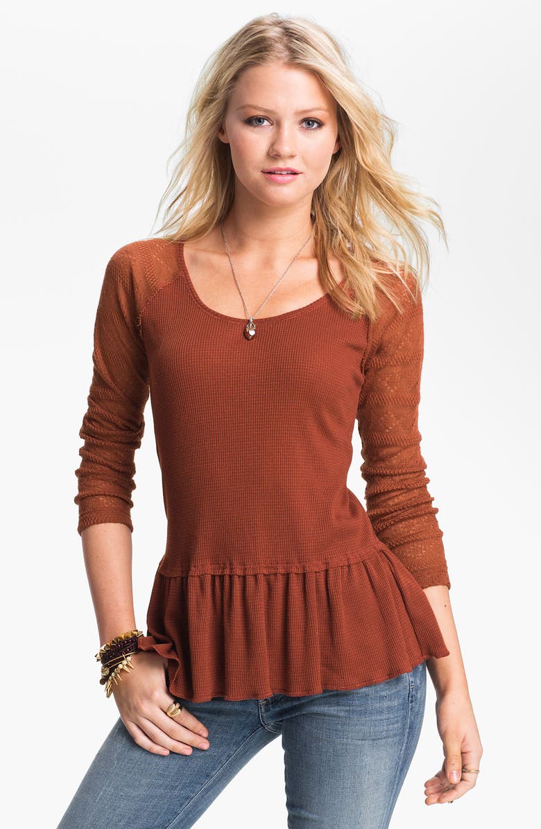 Free People Thermal Peplum Top, Main, color, 