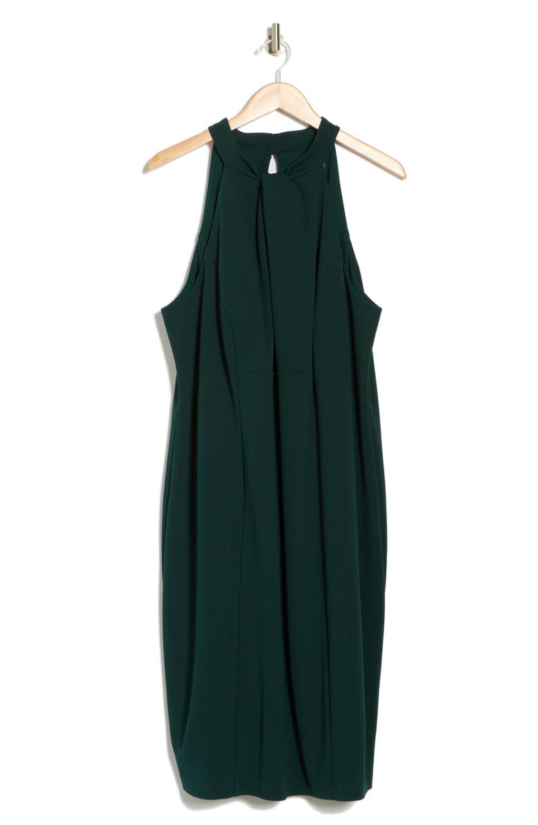 Julia Jordan Twist Neck Sleeveless Sheath Dress, Main, color, Pine
