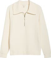 Caslon® Ottoman Half Zip Pullover