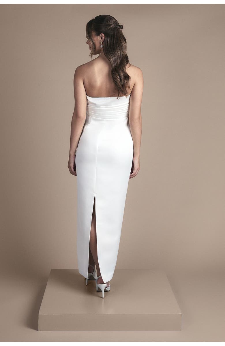 Coast Strapless Bow Wedding Maxi Dress, Alternate, color, White