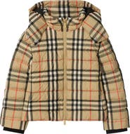 Burberry Check Hooded Puffer Jacket