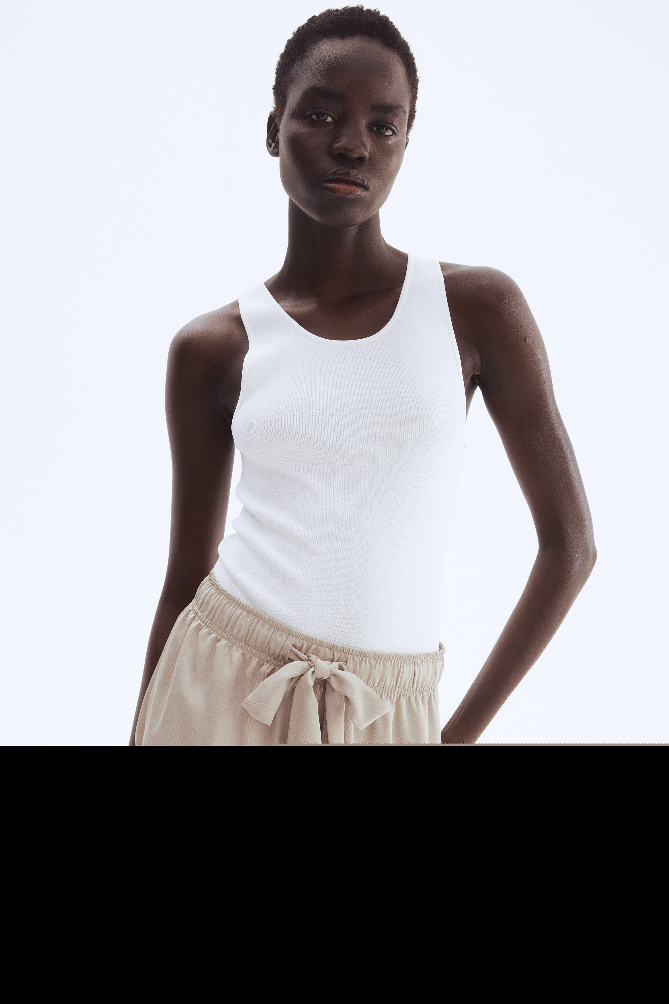 Twill drawstring shorts