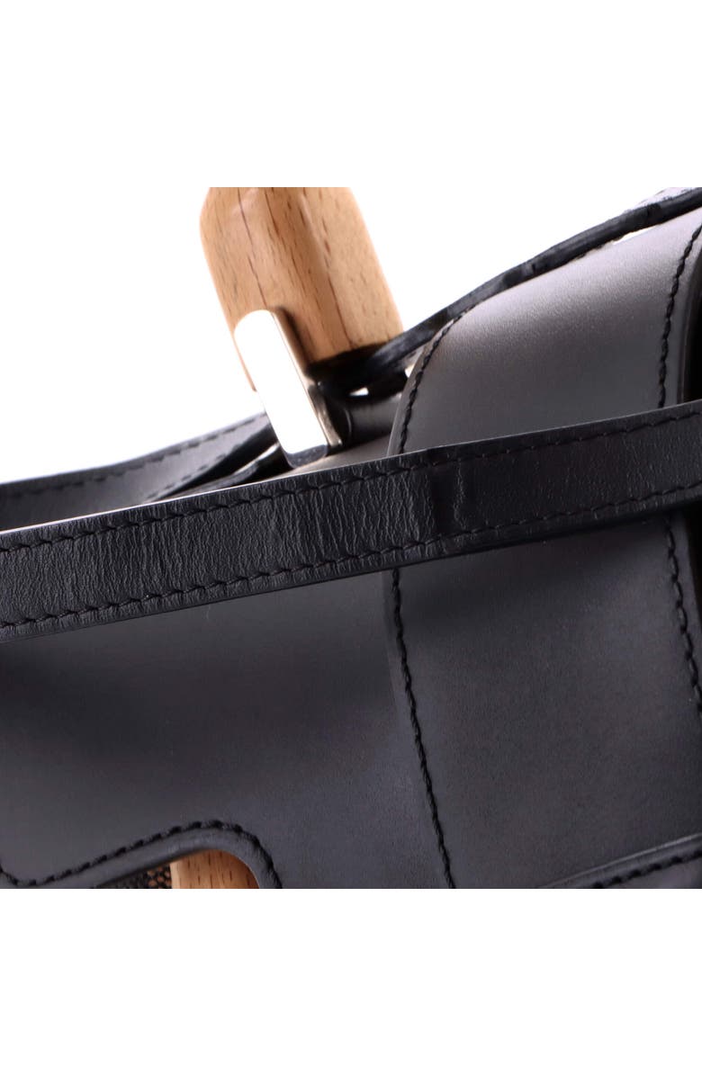 Pre-Owned Goyard Saigon Top Handle Bag Coated Canvas with Leather PM, Alternate, color, Black
