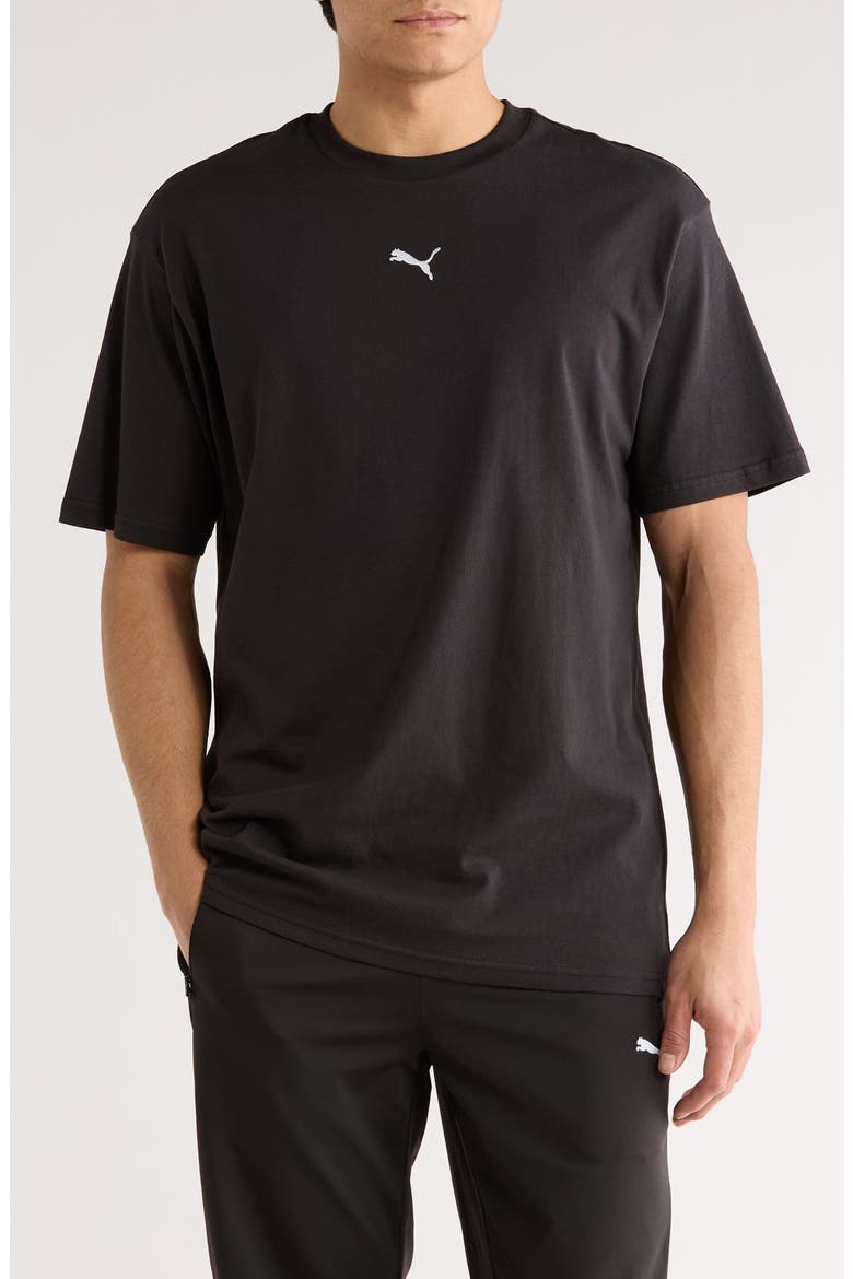 Relaxed Logo T-Shirt, Main, color, PUMA BLACK