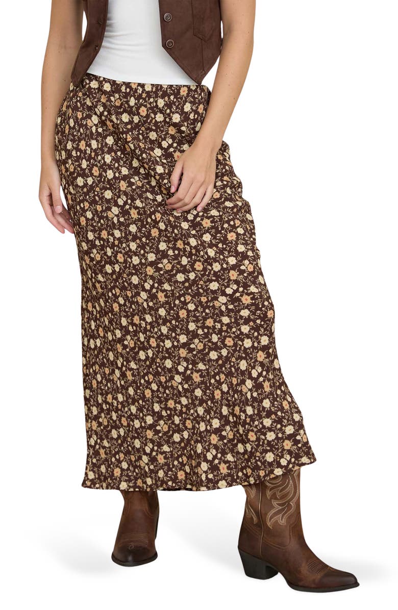 Blu Pepper Floral Maxi Skirt, Alternate, color,