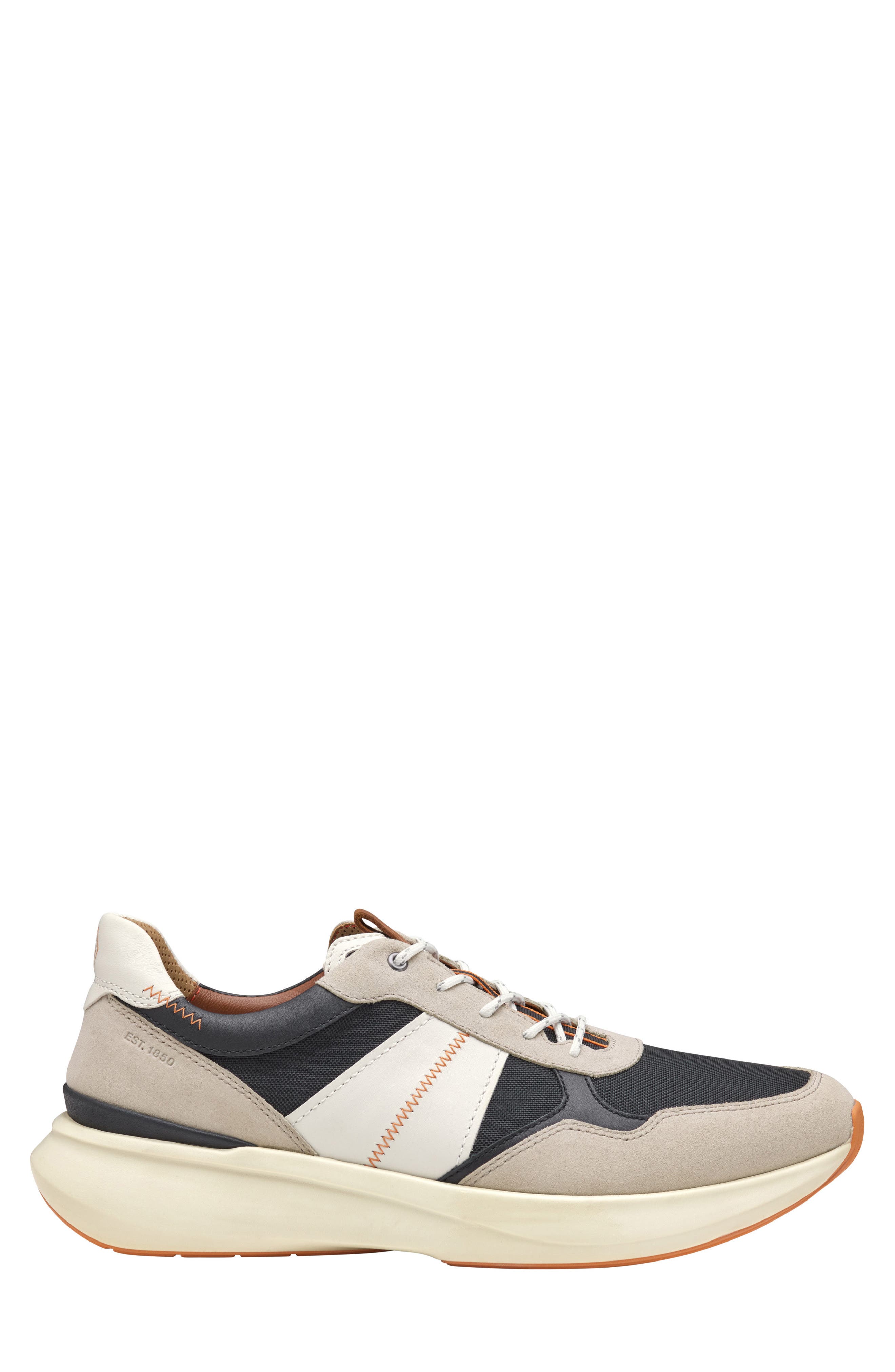 Johnston & Murphy Declan Waterproof Sneaker, Alternate, color, Beige Multi Waterproof Suede