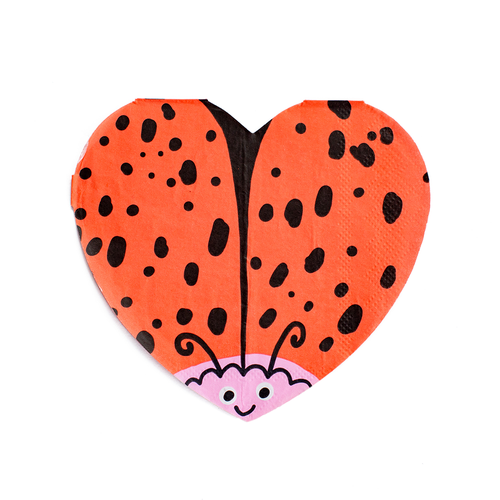 Daydream Society Backyard Bugs Love Bug Petite Napkins