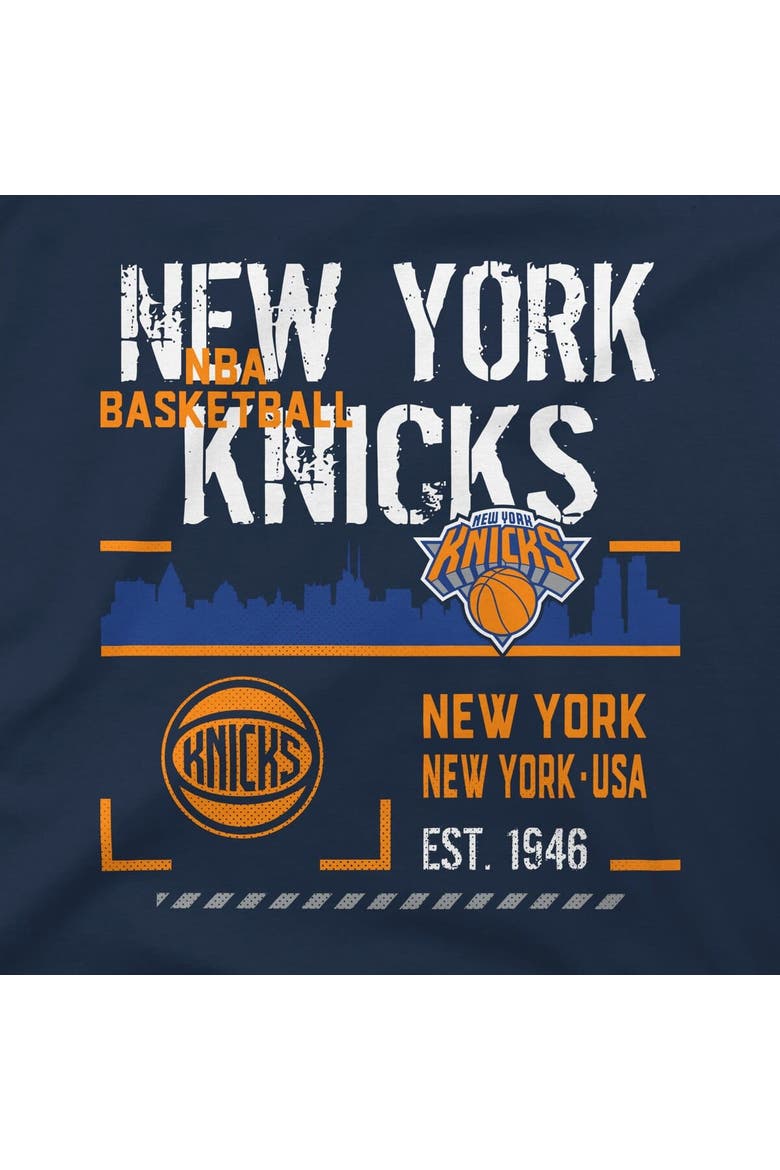 Unisex Stadium Essentials Navy New York Knicks Hideout Boxy T-Shirt, Alternate, color, Navy