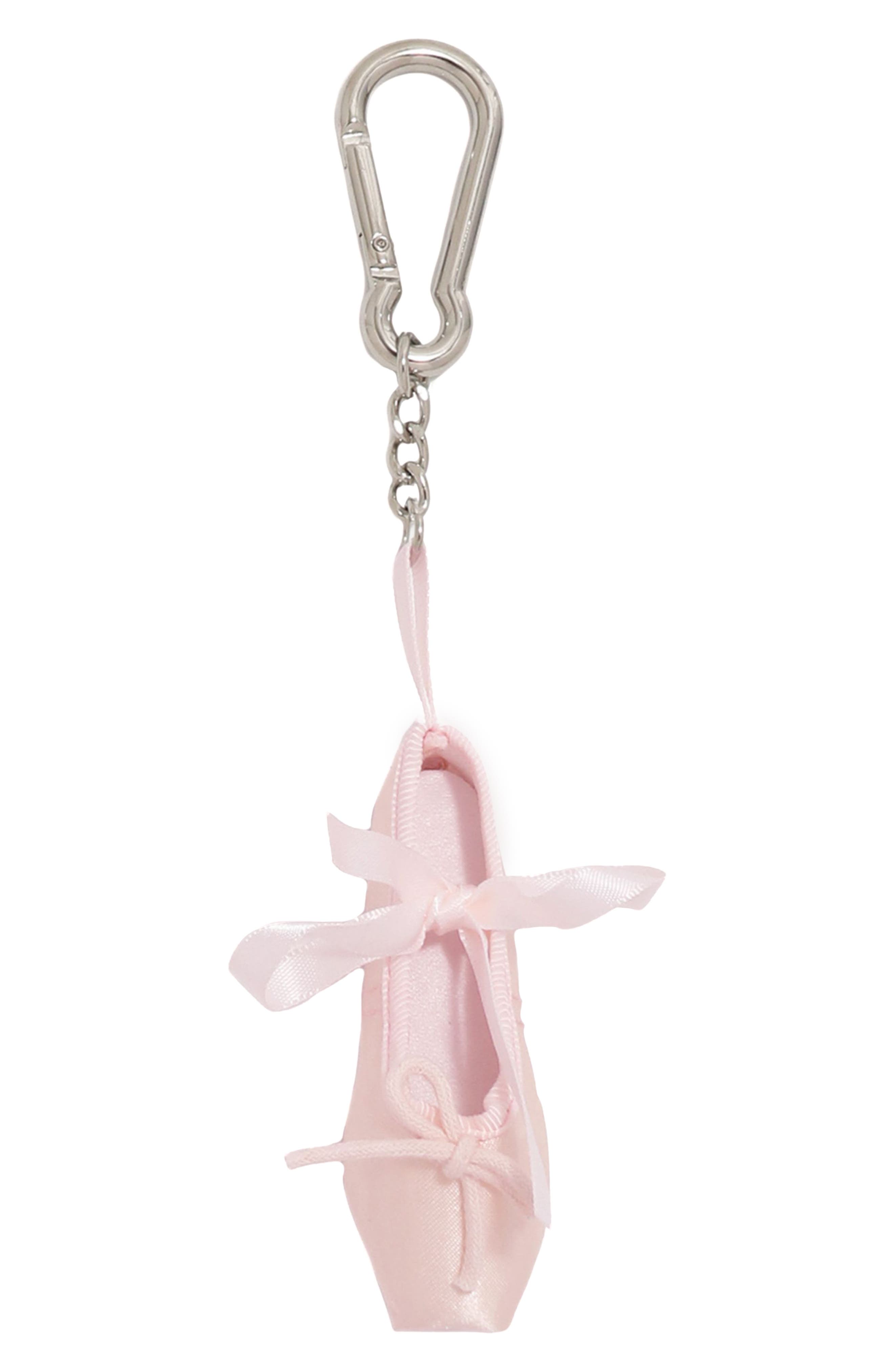Ballet Slipper Keychain, Main, color, PINK