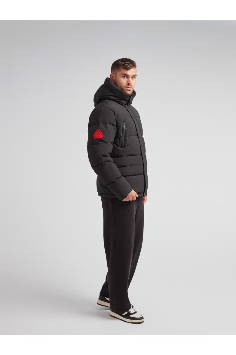 EZ Frontier Prime Hooded Puffer Coat, Alternate, color, BLACK/STONE