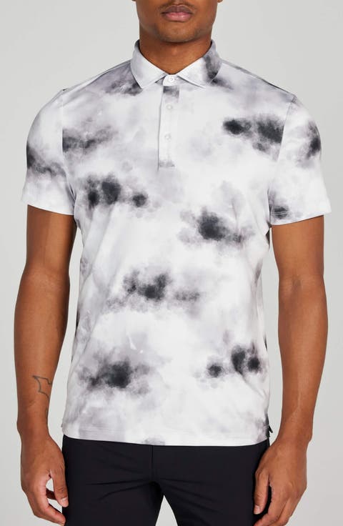 Jasper Abstract Print Performance Golf Polo
