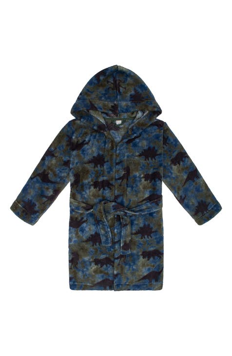 Fleece Dinosaur Print Robe (Big Boys)