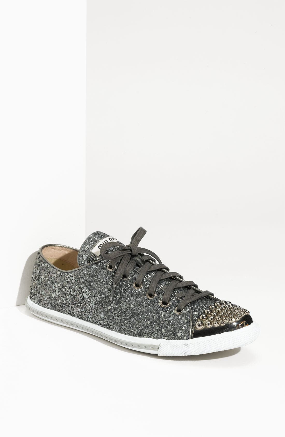 Miu Miu Glitter Sneaker, Main, color, 